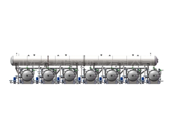 Pan sterilization pot in parallel